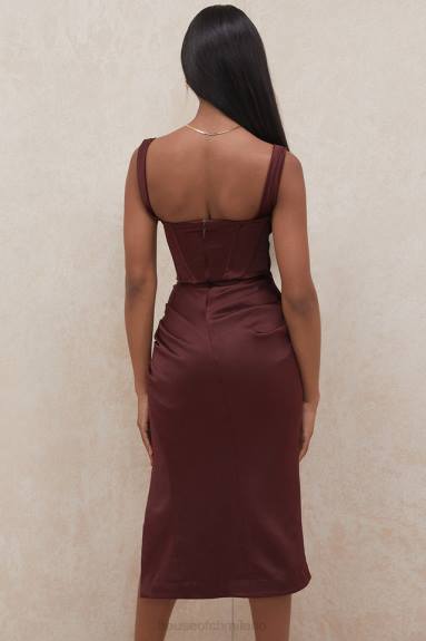 vestiario esso House of CB Abito corsetto con spalle scoperte Rhoda Raisin X44T594