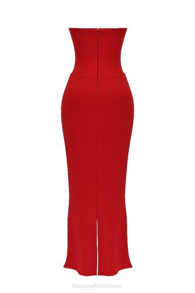 vestiario esso House of CB Abito corsetto senza spalline color ciliegia Tamara X44T230