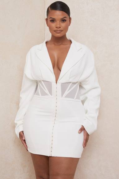 vestiario esso House of CB abito corsetto blazer bianco anine X44T596