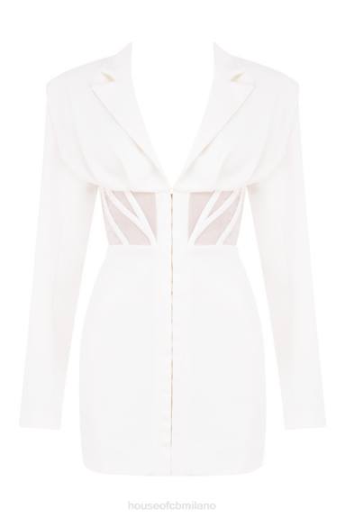vestiario esso House of CB abito corsetto blazer bianco anine X44T596