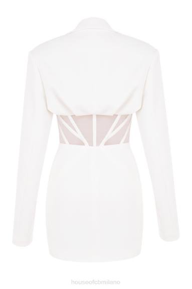 vestiario esso House of CB abito corsetto blazer bianco anine X44T596