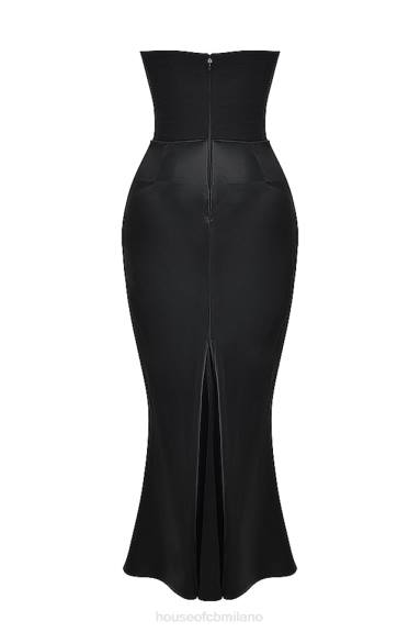 vestiario esso House of CB abito corsetto nero senza spalline persefone X44T119