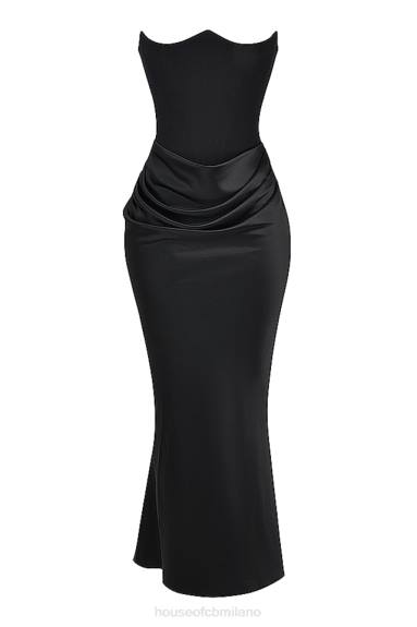 vestiario esso House of CB abito corsetto nero senza spalline persefone X44T119