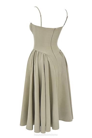 vestiario esso House of CB abito da sole con corsetto color talpa samaria X44T217