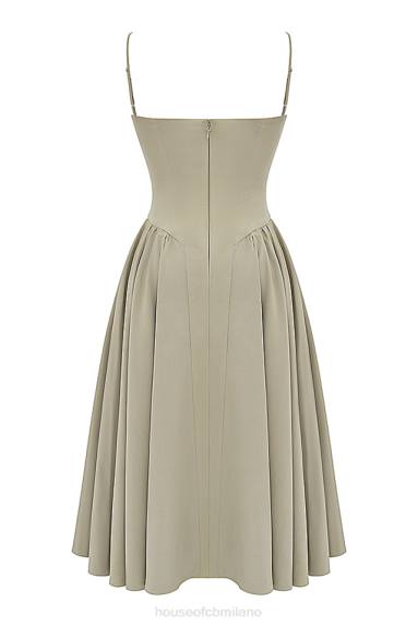 vestiario esso House of CB abito da sole con corsetto color talpa samaria X44T217