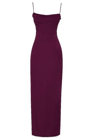 vestiario esso House of CB Abito lungo con corsetto Lani Merlot X44T324