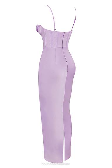 vestiario esso House of CB Abito lungo con corsetto color lavanda charmaine X44T423
