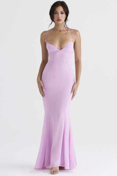 vestiario esso House of CB Abito lungo rosa loren X44T393