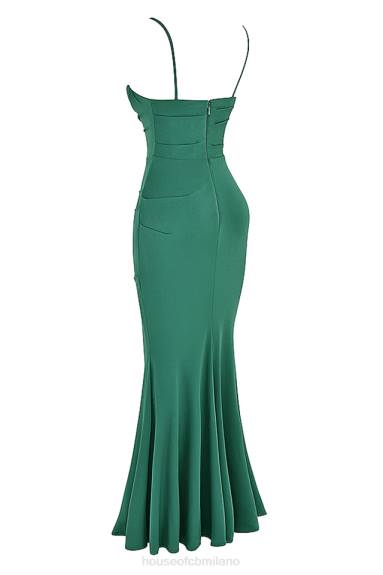 vestiario esso House of CB Abito maxi con corsetto Milena Forest X44T389