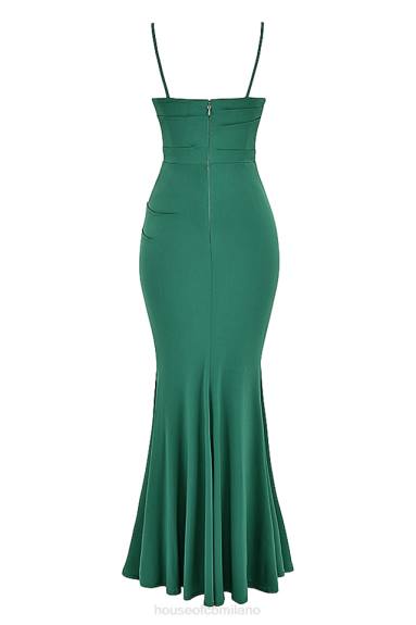 vestiario esso House of CB Abito maxi con corsetto Milena Forest X44T389