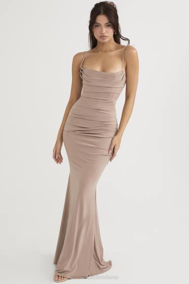 vestiario esso House of CB Abito maxi con corsetto in jersey mandorla di Milena X44T462