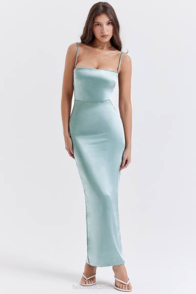 vestiario esso House of CB maxi abito Costanza in giada chiara X44T254
