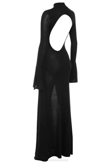 vestiario esso House of CB maxi abito Sancha in maglia nera X44T141