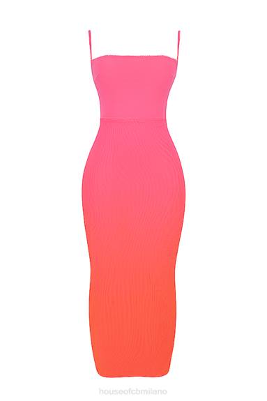 vestiario esso House of CB maxi abito calista ombre fiamma X44T184