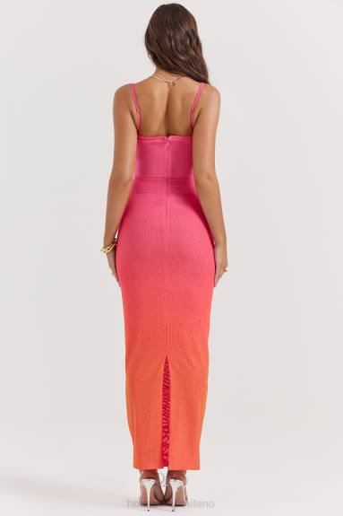 vestiario esso House of CB maxi abito calista ombre fiamma X44T184