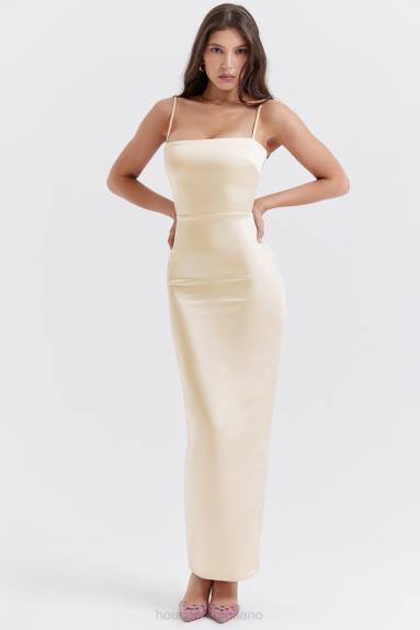 vestiario esso House of CB maxi abito color crema vintage costanza X44T250