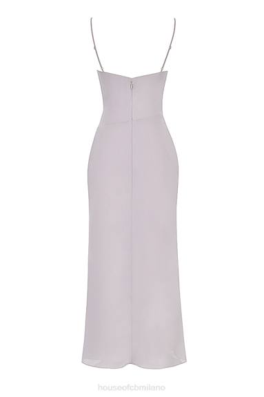 vestiario esso House of CB maxi abito morbido grigio Alexandria X44T412