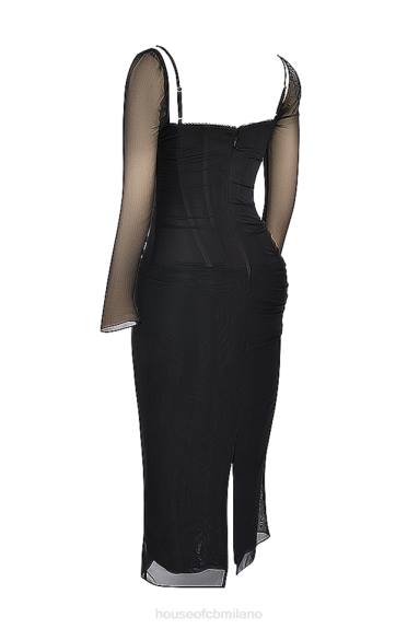 vestiario esso House of CB vestito lungo nero katarina X44T147