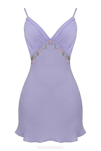 vestiario esso House of CB Miniabito color lavanda ricamato Christa X44T243