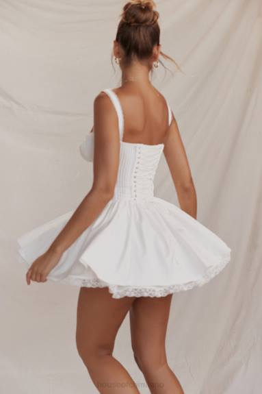 vestiario esso House of CB Miniabito con corsetto bianco pietra X44T210