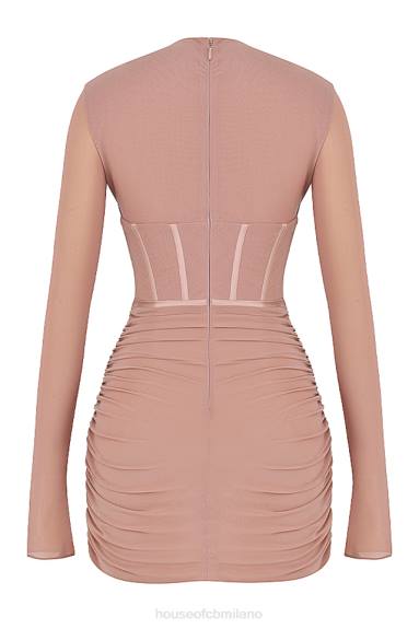 vestiario esso House of CB Miniabito con corsetto cipria adanna X44T460