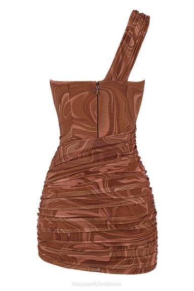 vestiario esso House of CB Miniabito ritagliato con stampa clementine a spirale X44T567
