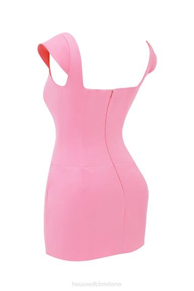 vestiario esso House of CB mini abito corsetto rosa francese leonida X44T205