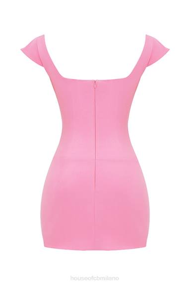 vestiario esso House of CB mini abito corsetto rosa francese leonida X44T205