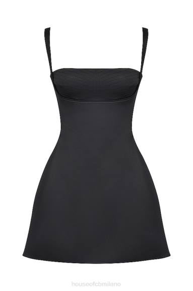 vestiario esso House of CB mini abito kara nero X44T223
