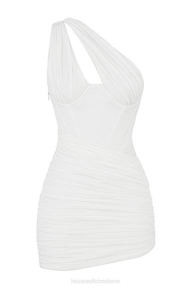 vestiario esso House of CB miniabito bianco clementino con cut-out X44T576