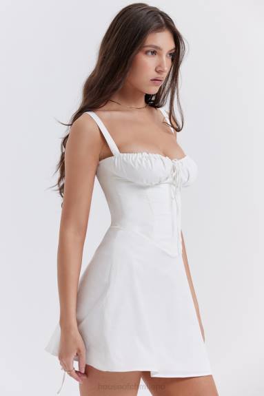 vestiario esso House of CB miniabito carlotta con corsetto bianco X44T270