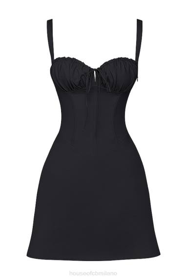 vestiario esso House of CB miniabito carlotta con corsetto nero X44T269
