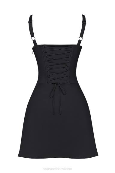 vestiario esso House of CB miniabito carlotta con corsetto nero X44T269