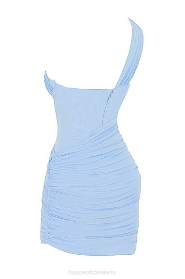 vestiario esso House of CB miniabito clementine con ritaglio celeste X44T542