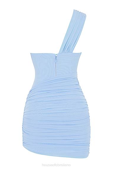 vestiario esso House of CB miniabito clementine con ritaglio celeste X44T542