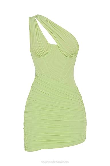 vestiario esso House of CB miniabito con cut-out color lime clementine X44T547