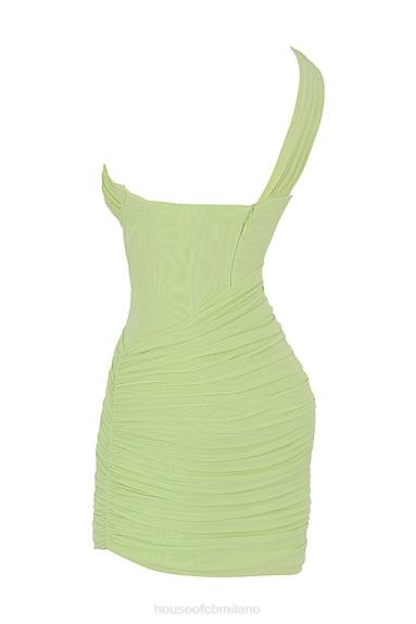 vestiario esso House of CB miniabito con cut-out color lime clementine X44T547