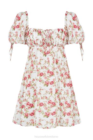vestiario esso House of CB miniabito con stampa rose principessa X44T435