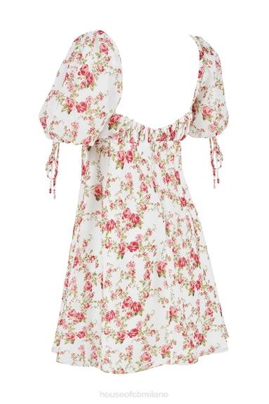 vestiario esso House of CB miniabito con stampa rose principessa X44T435