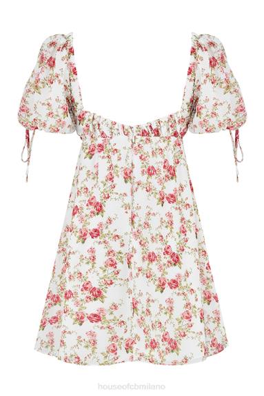 vestiario esso House of CB miniabito con stampa rose principessa X44T435