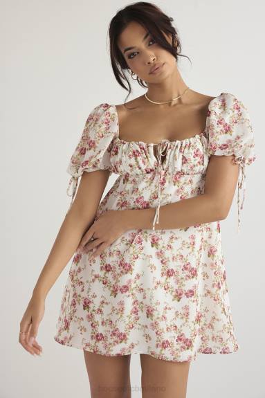 vestiario esso House of CB miniabito con stampa rose principessa X44T435