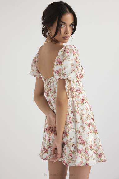 vestiario esso House of CB miniabito con stampa rose principessa X44T435