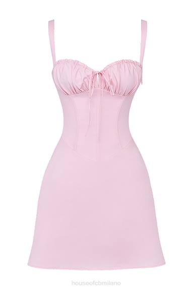 vestiario esso House of CB miniabito corsetto rosa baby carlotta X44T258