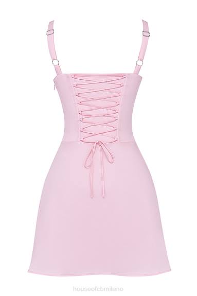 vestiario esso House of CB miniabito corsetto rosa baby carlotta X44T258