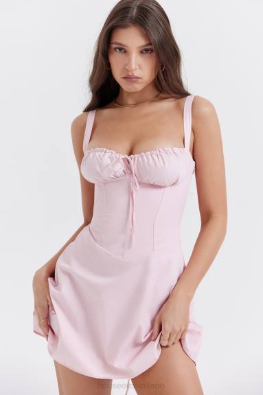 vestiario esso House of CB miniabito corsetto rosa baby carlotta X44T258