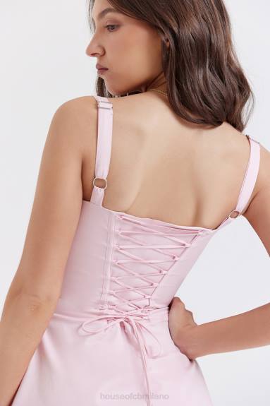 vestiario esso House of CB miniabito corsetto rosa baby carlotta X44T258