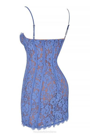 vestiario esso House of CB miniabito lala in pizzo color lavanda X44T468