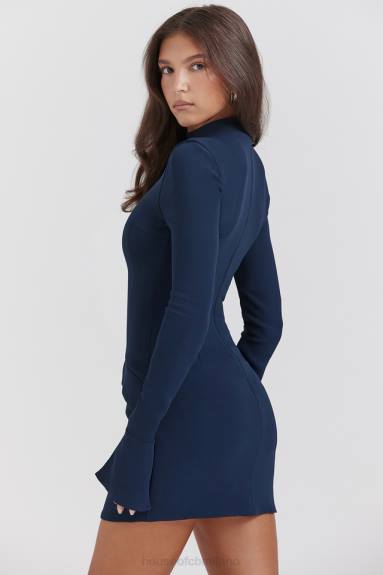 vestiario esso House of CB miniabito mahalia blu scuro X44T150