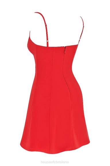 vestiario esso House of CB miniabito rosso christiana X44T426