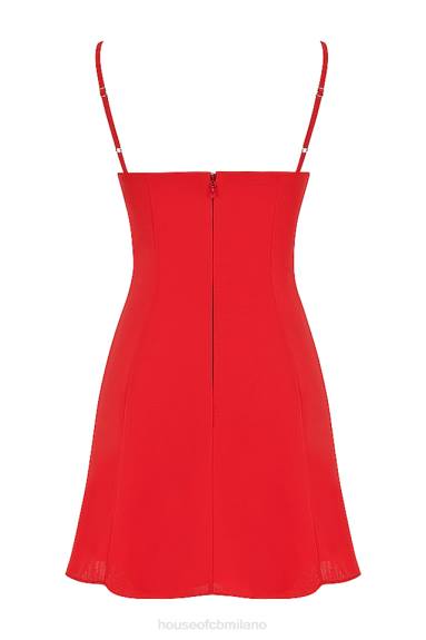vestiario esso House of CB miniabito rosso christiana X44T426